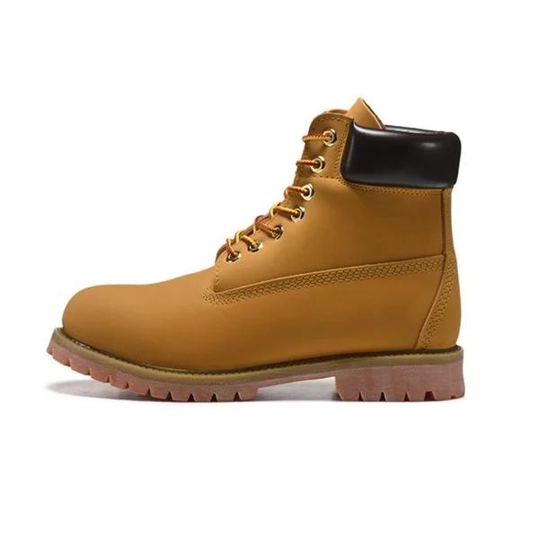 Boots Men Women Winter Boot Luxury Leather Shoes Ankle martin shoe cowboy Yellow Red Black Pink hiking Working Train